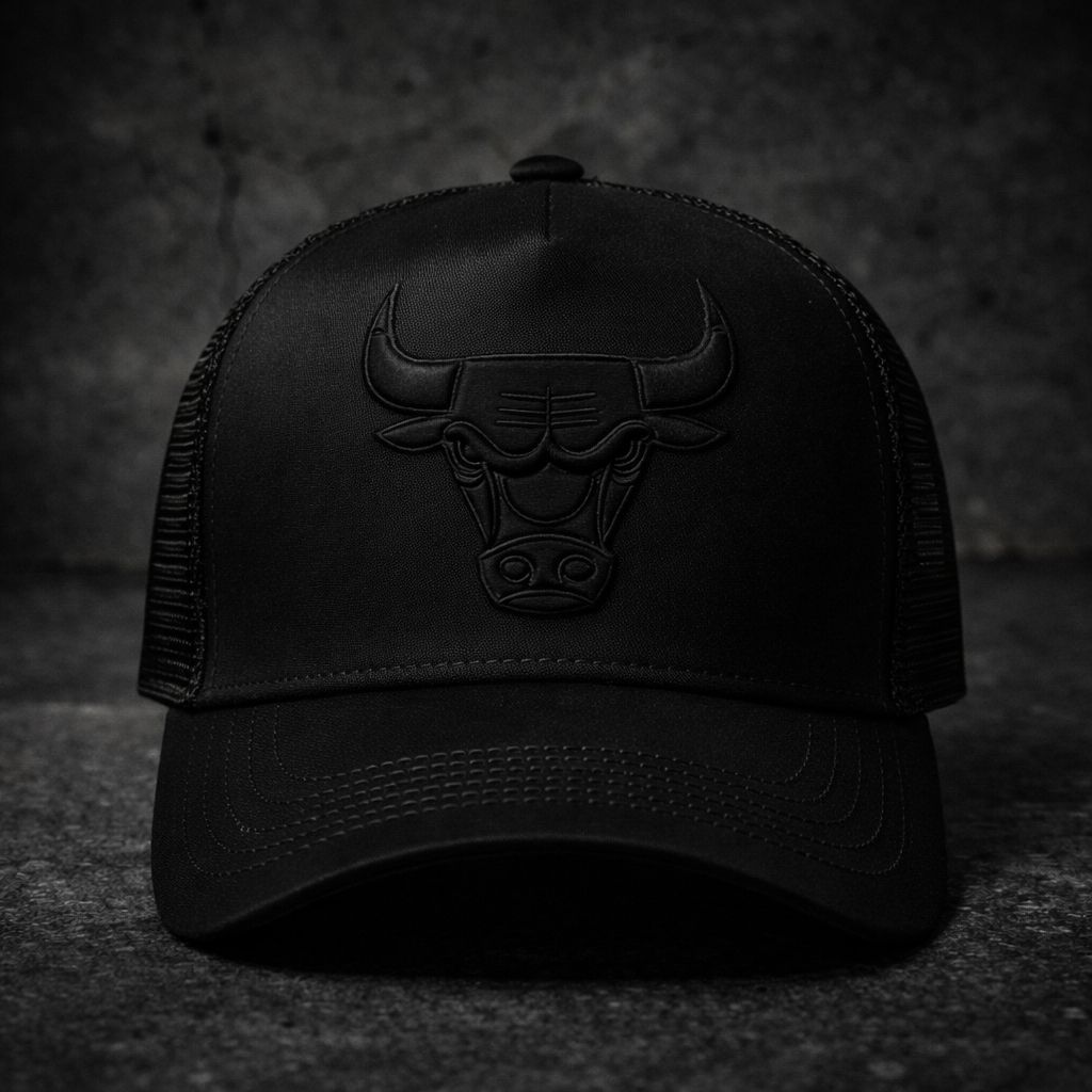 GORRA TRUCKER BULLS BLACK PREMIUM